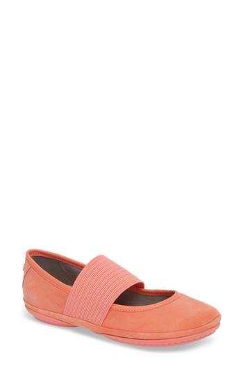 Women's Camper 'right Nina' Leather Ballerina Flat Us / 38eu - Pink