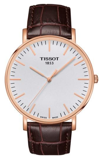 Women's Tissot Everytime Swissmatic Leather Strap Watch, 40mm