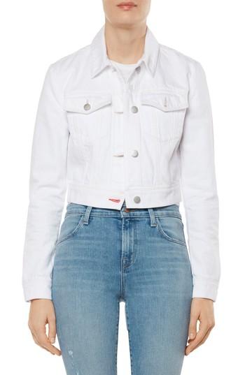 Women's J Brand Faye Crop Denim Jacket - White