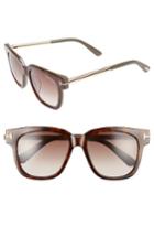 Women's Tom Ford Tracy 54mm Retro Sunglasses - Havana/ Gradient Roviex