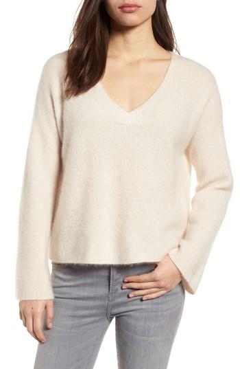 Women's Eileen Fisher Boxy Cashmere Blend Sweater - White