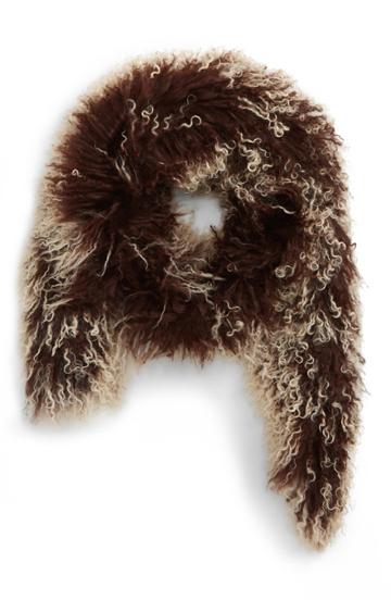 Women's Toria Rose Genuine Mongolian Lamb Fur Boa, Size - White
