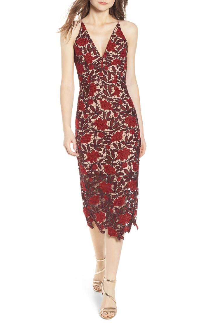 Women's Dress The Population Aurora Embroidered Sheath Dress