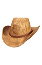 Men's Scala Straw Western Hat - Brown