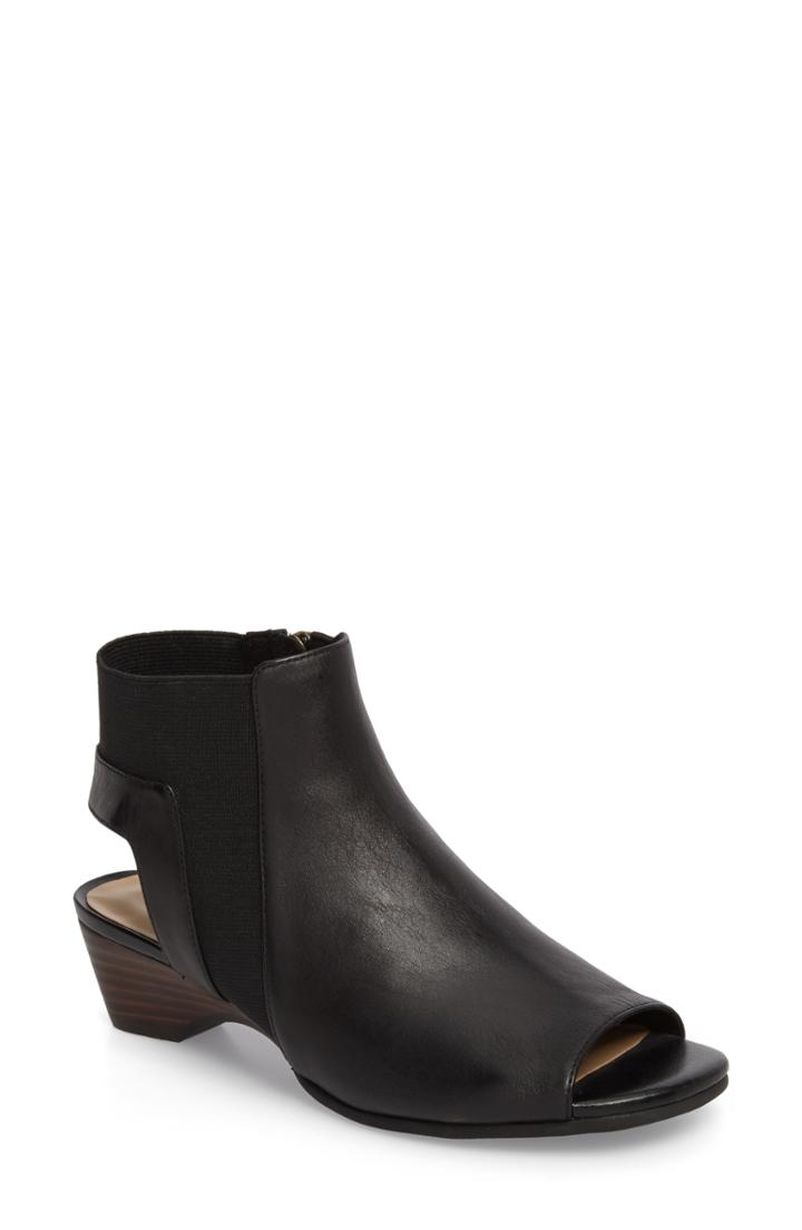Women's Bella Vita Parson Peep Toe Bootie .5 M - Black
