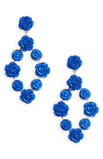 Women's Bp. Enamel Flower Drop Earrings