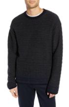 Men's Vince Fair Isle Reversible Yak & Wool Sweater - Blue