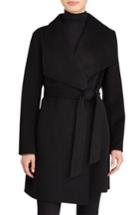 Women's Lauren Ralph Lauren Double Face Wool Blend Wrap Coat - Black
