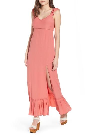 Women's Leith Ruffle Maxi Dress - Coral