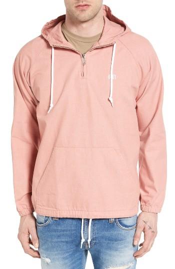 Men's Obey Jungle Denim Anorak - Pink