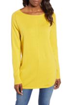 Women's Caslon Seam Detail Shirttail Tunic - Yellow