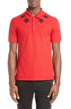 Men's Givenchy Star 74 Cuban Fit Polo - Red
