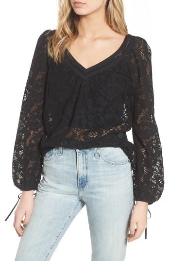 Women's Hinge Lace Top - Black