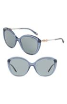 Women's Tiffany 57mm Cat Eye Sunglasses - Blue Transparent Solid