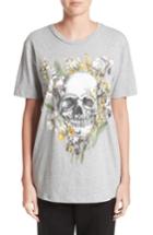 Women's Alexander Mcqueen Skull & Iris Graphic Tee Us / 42 It - Grey