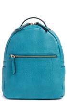 Mali + Lili Faux Leather Backpack - Blue