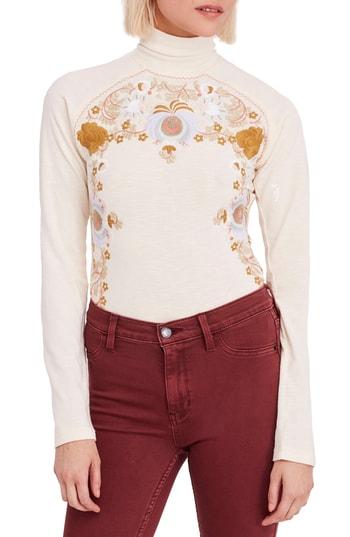 Women's Free People Disco Rose Top - Ivory