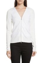 Women's Rag & Bone Vivienne Front Zip Sweater, Size - Ivory