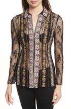 Women's Alice + Olivia Dalia Embroidered Lace Shirt