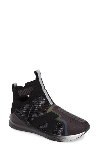 Women's Puma Fierce Strap Swan Training Sneaker .5 M - Black