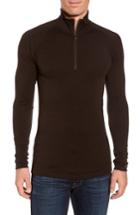 Men's Smartwool Merino 250 Base Layer Quarter Zip Pullover - Brown