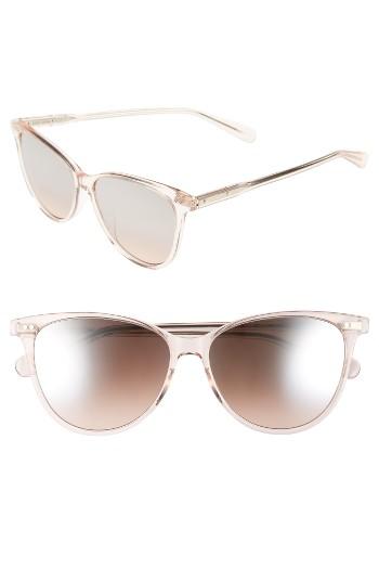 Women's Bobbi Brown The Patton 55mm Gradient Cat Eye Sunglasses - Crystal/ Nude