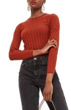 Women's Topshop Mo Seam Detail Popper Sweater Us (fits Like 0-2) - Blue