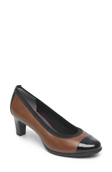Women's Rockport Cap-toe Pump M - Brown