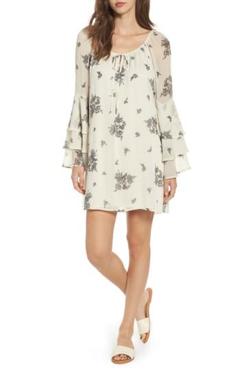 Women's As U Wish Ruffle Sleeve Dress - Ivory