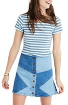 Women's Madewell Piper Linguini Stripe Tee, Size - Blue