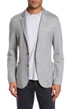 Men's Eleventy Knit Soft Cotton Blend Jacket - Grey