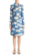 Women's Dolce & Gabbana Floral Brocade Coat Us / 38 It - Blue
