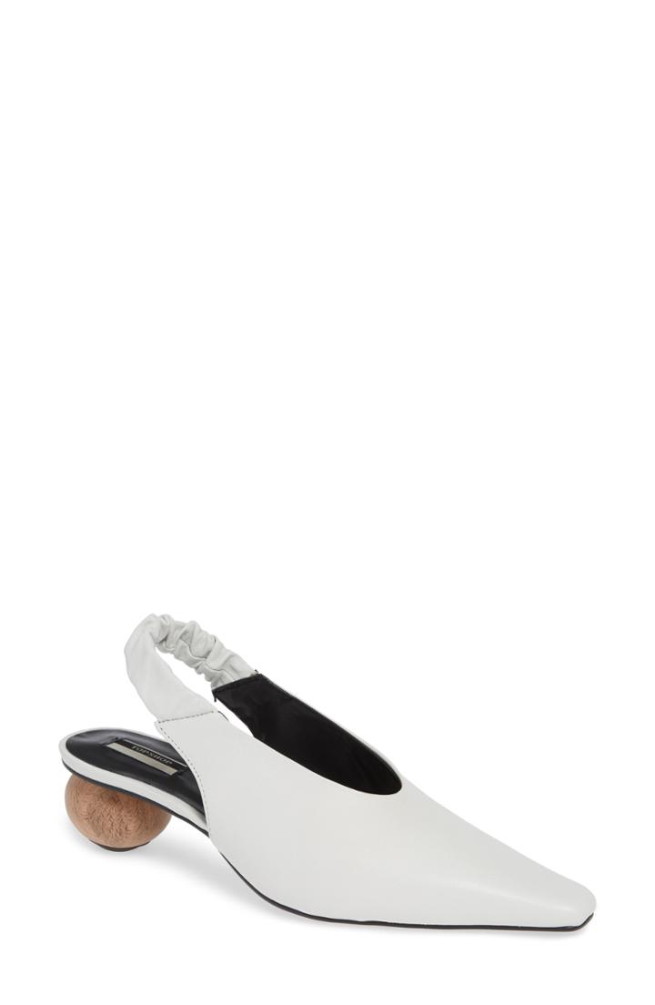 Women's Topshop Jasper Ball Slingback Pump .5us / 37eu M - White