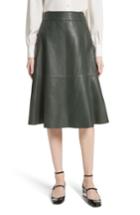 Women's Kate Spade New York Allyson Leather Flare Skirt - Grey