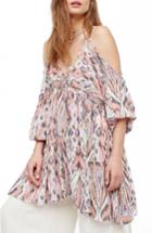 Women's Free People Monarch Cold Shoulder Minidress - Pink