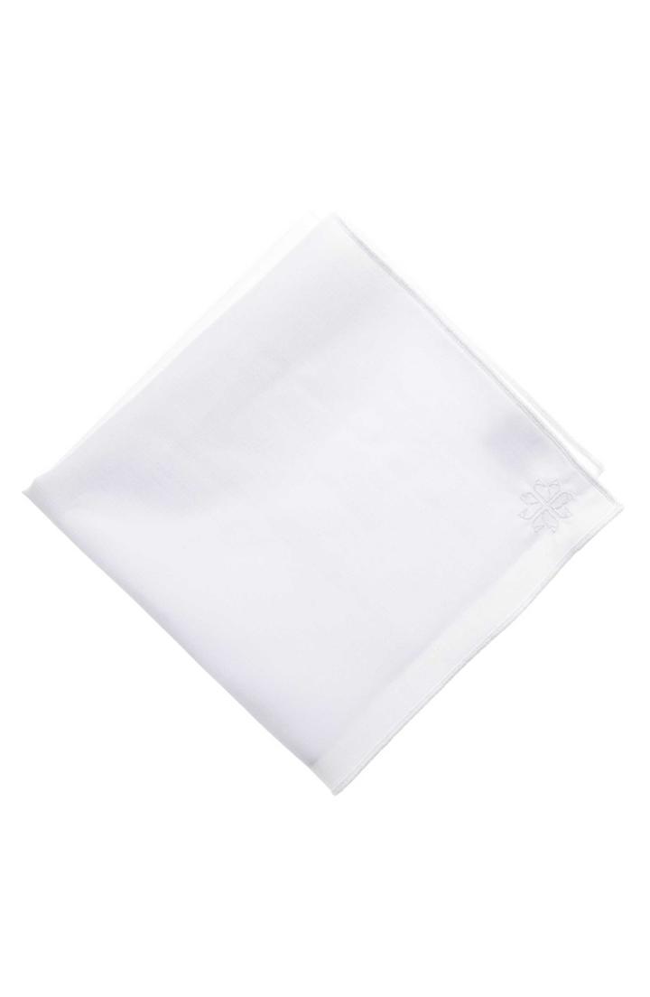 Men's Hook + Albert Teague Solid Silk Pocket Square