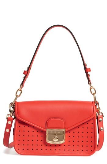 Longchamp Small Mademoiselle Calfskin Leather Crossbody Bag - Orange