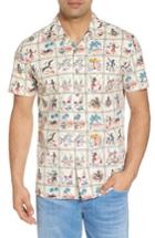 Men's Kahala Mini Series Regular Fit Broadcloth Camp Shirt - White