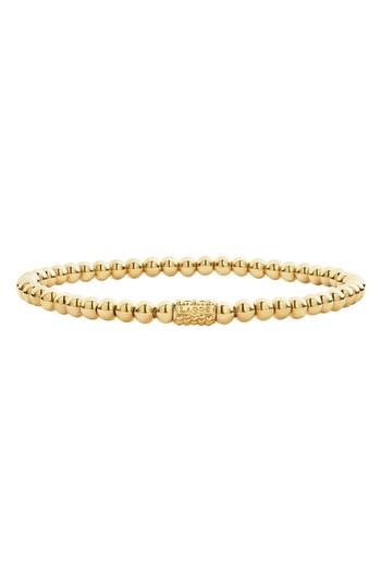 Women's Lagos Caviar Gold Ball Stretch Bracelet