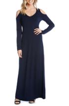 Women's Karen Kane Cold Shoulder Maxi Dress - Blue