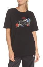 Women's Puma Graphic Tee, Size - Black