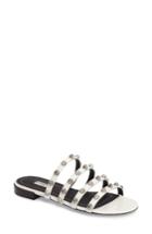 Women's Balenciaga Studded Slide Sandal Us / 35eu - White