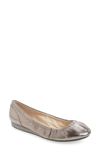 Women's Cole Haan Monique Ballet Flat .5 B - Metallic
