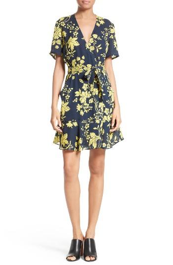 Women's A.l.c. Micah Floral Silk Wrap Dress