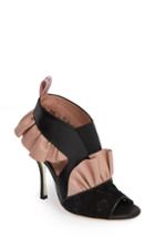 Women's Dahlia Selva Frills Peep Toe Bootie .5us / 37.5eu - Black