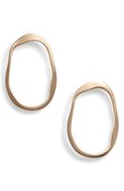 Women's Halogen Curved Metal Open Circle Earrings