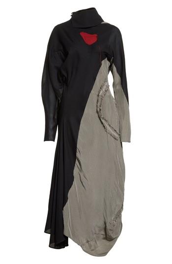 Women's Acne Studios Dragica Mixed Media Dress Us / 36 Eu - Black