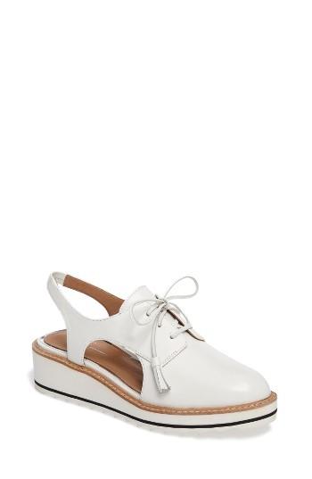 Women's Linea Paolo Mary Platform Oxford .5 M - White