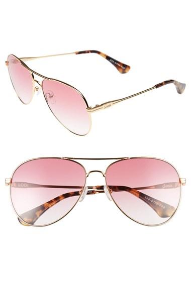 Women's Sonix Lodi 62mm Mirrored Aviator Sunglasses - Rouge/ Gold
