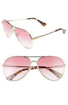 Women's Sonix Lodi 62mm Mirrored Aviator Sunglasses - Rouge/ Gold